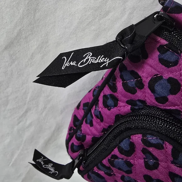 Vera Bradley Little Hipster Crossbody Bag African Violet Leopard Print Bag Purse - Picture 5 of 10
